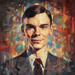 Retrato ilustrado de Alan Turing