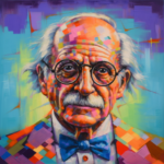 Retrato ilustrado de Edward Feigenbaum