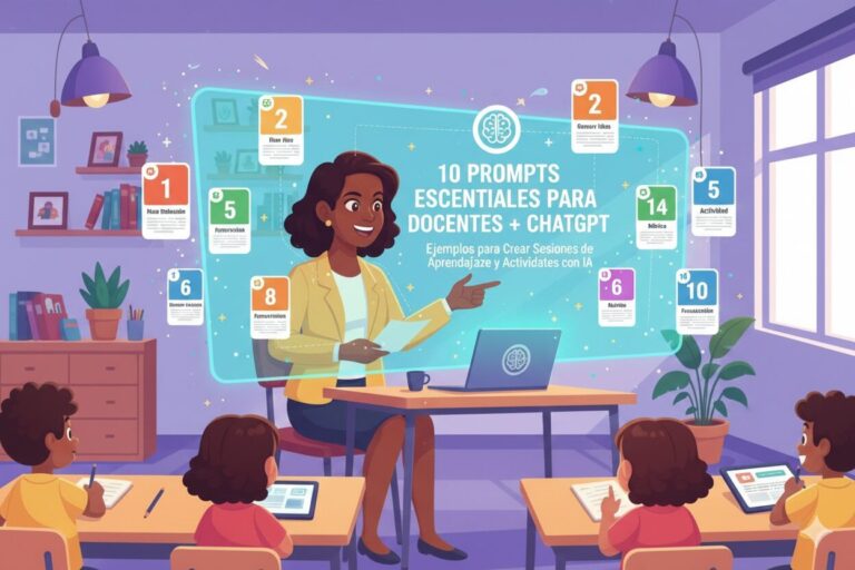 10 Prompts Esenciales para Docentes y ChatGPT: Ejemplos para Crear Sesiones de Aprendizaje y Actividades con IA