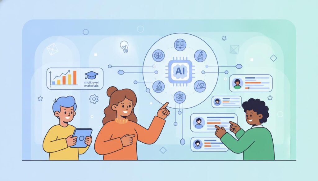 Descubre cómo la inteligencia artificial en educación permite a las academias crear materiales multinivel de forma rápida y eficiente para el próximo curso.