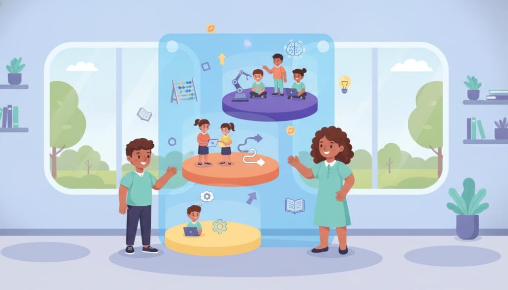 Descubre cómo implementar una política de IA en tu centro educativo mediante tres niveles de apoyo para diferenciar el aprendizaje sin segregar al alumnado.