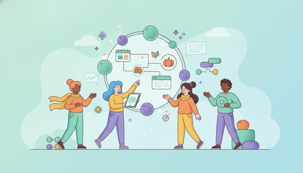 Optimiza la organización de contenidos complejos con este flujo de trabajo basado en IA, ideal para la planificación de septiembre y octubre.