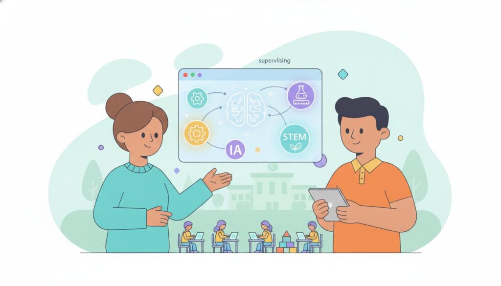 Aprende a equilibrar la automatización de la IA con el criterio docente para diseñar actividades STEM innovadoras y efectivas este curso escolar.